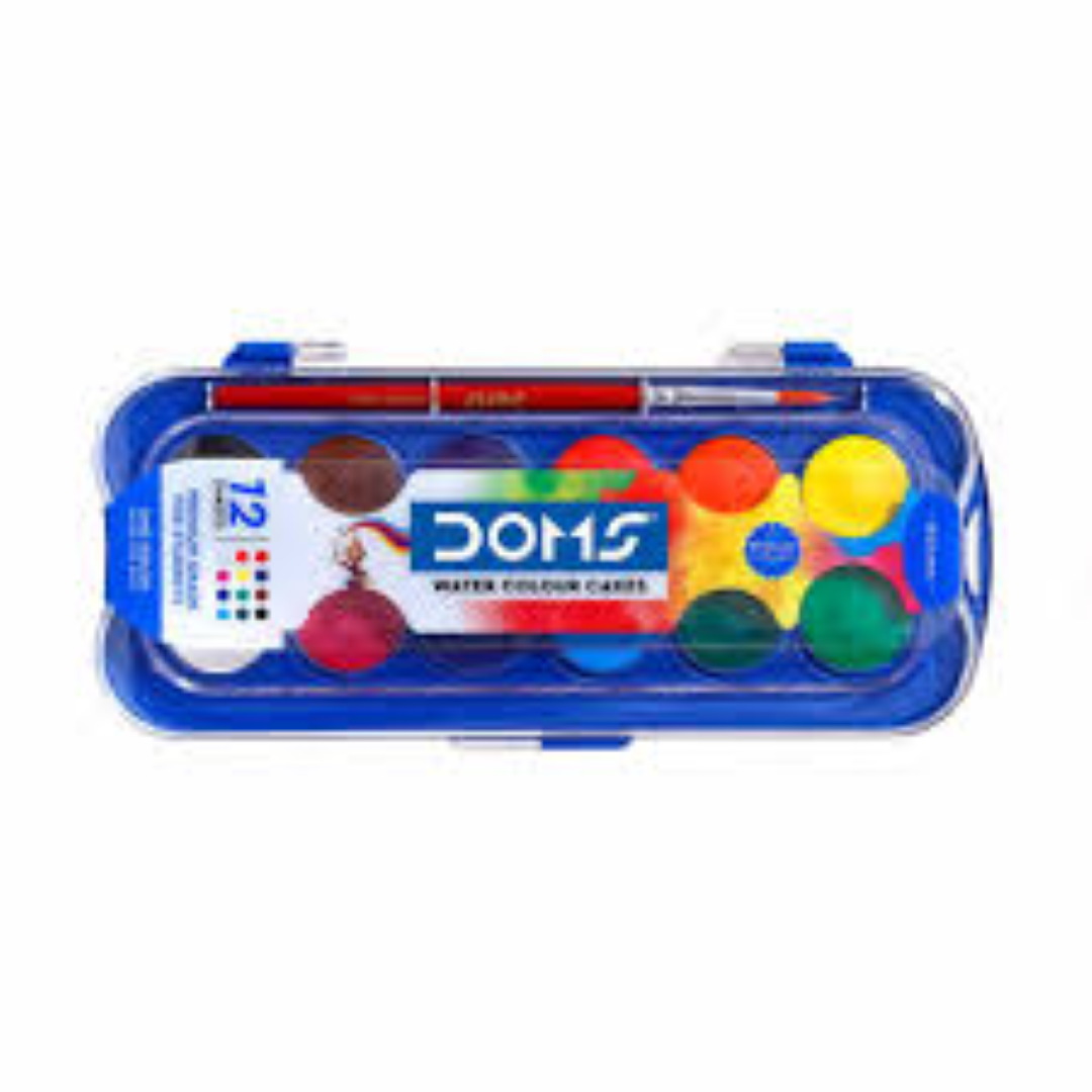 DOMS WATER COLOUR CAKES 23MM 12 SHADES